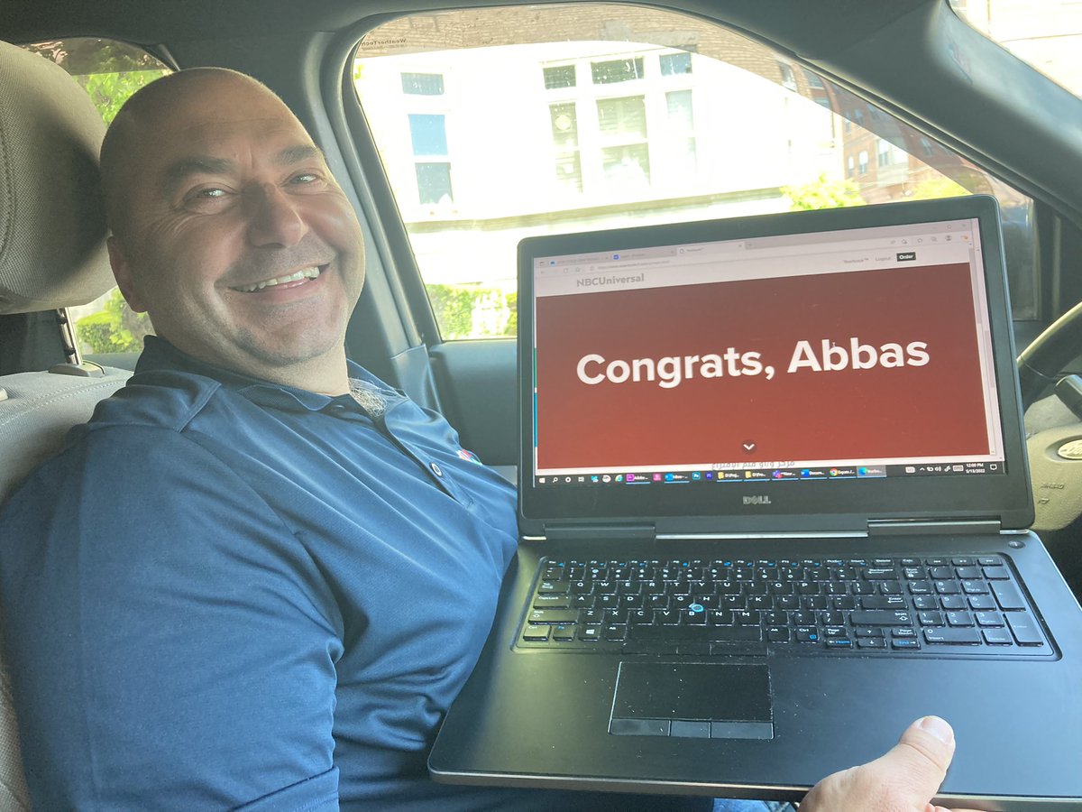 KatieBraceNews's tweet photo. Congratulations 🎉🎈🍾 to @Abbas_ATS for working @necn @NBC10Boston for 20 years! I may have worked with him before that - great photog. even better person https://t.co/smEJlXuVG2