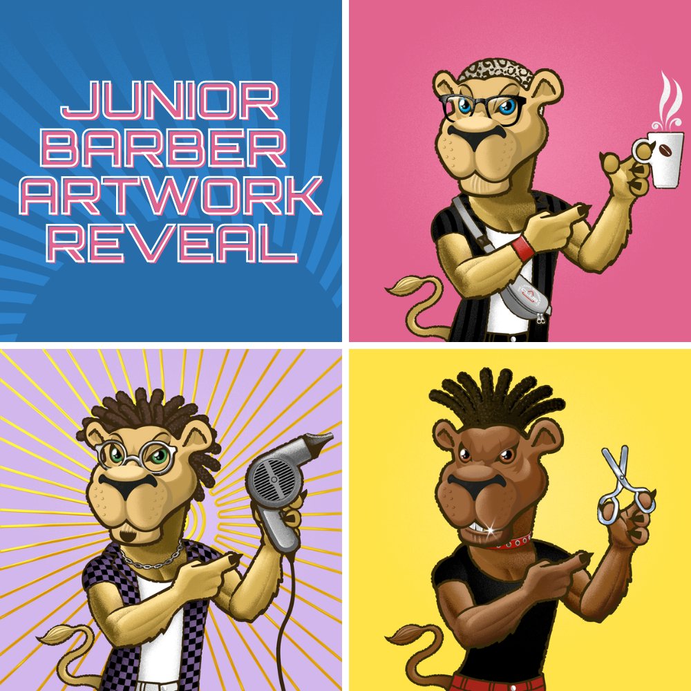 🚨 ARTWORK REVEAL 🚨

We've just hit the reveal button for our first collection of Junior Barbers!

If you were lucky enough to mint one, you will now be able to view your Junior Barber!!! 

More info in our Discord (Link in Bio).

#NFTCommunity #NFTs #NFTdrop