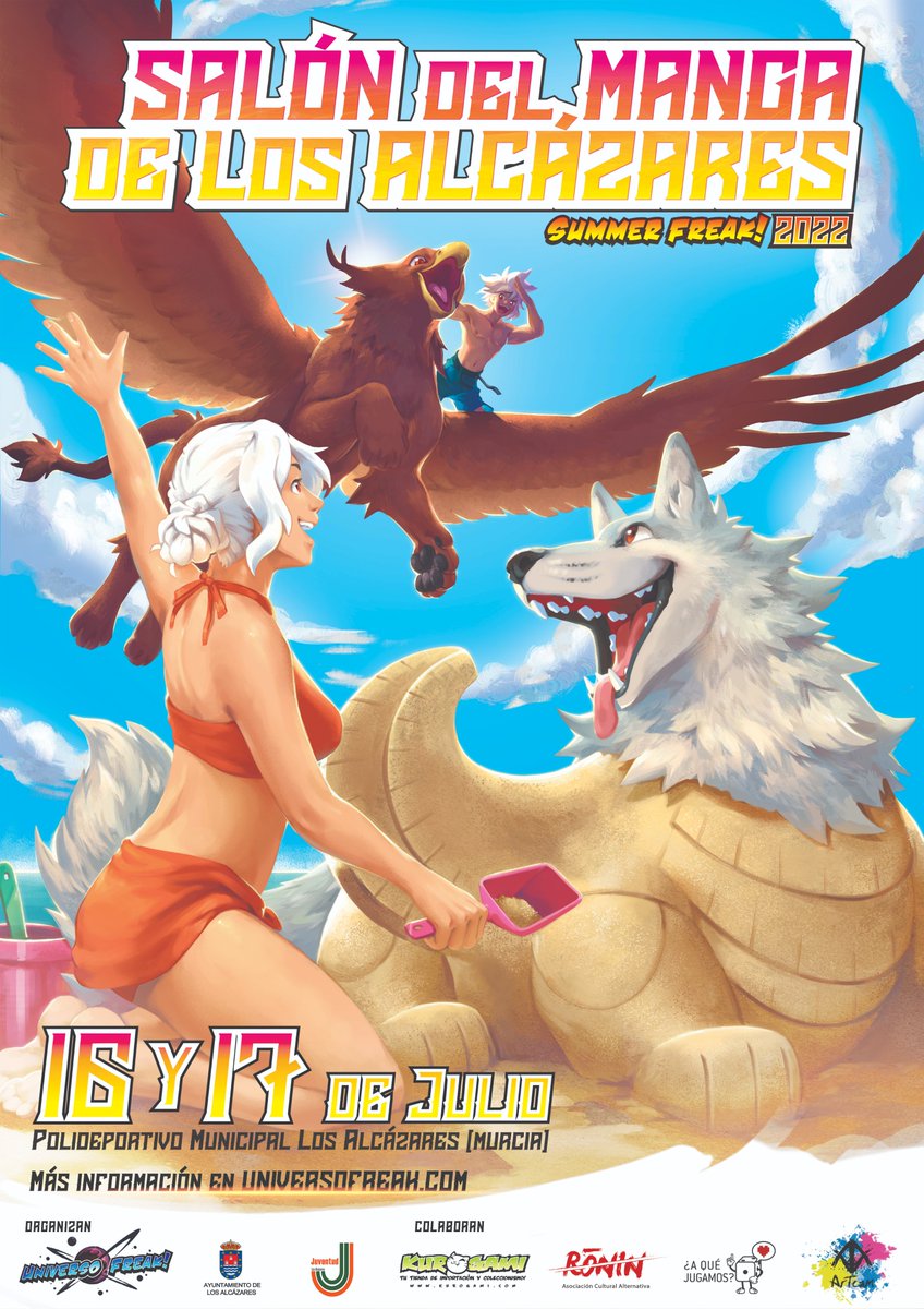 😎 ¡Tras una larga espera hemos vuelto!

🏕️ Los días 16 y 17 de julio vuelve El Salón del Manga de los Alcázares - Summer Freak 2022

🏖️ ¿Estás preparad@ para disfrutar del verano más friki?

<a href="/AytoLosAlczares/">Ayuntamiento de Los Alcázares</a> <a href="/JuventudLosAlca/">Juventud Los Alcázar</a> 

Cartel by <a href="/Siplick/">.</a>