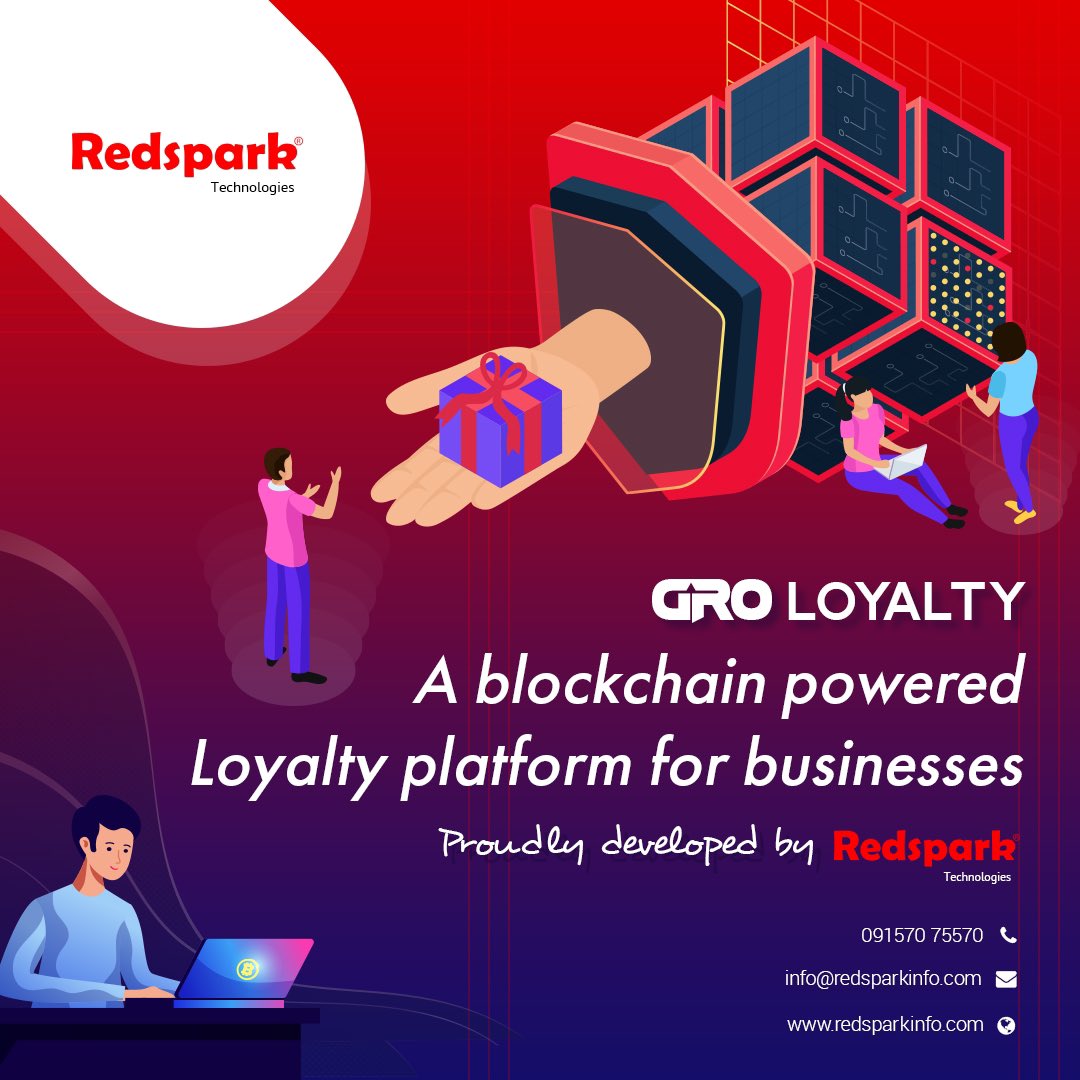 Redspark is proud to develop a blockchain based Loyalty rewards platform catering to businesses of all sizes and segments.

GRO Loyalty is consumer's Loyalty and rewards program powered by Blockchain technology.

#applications  #technology #Blockchain #cryptocurrency #business