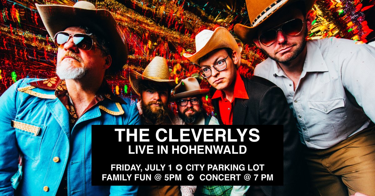 Our annual concert returns 7/1 with a performance by the Cleverlys. Family fun begins at 5 PM. Concert at 7 PM. Free admission compliments of the City Of Hohenwald and Friends of the Library.  More info: facebook.com/events/4147457…
#Hohenwald #summer #concert #familyfun #bluegrass