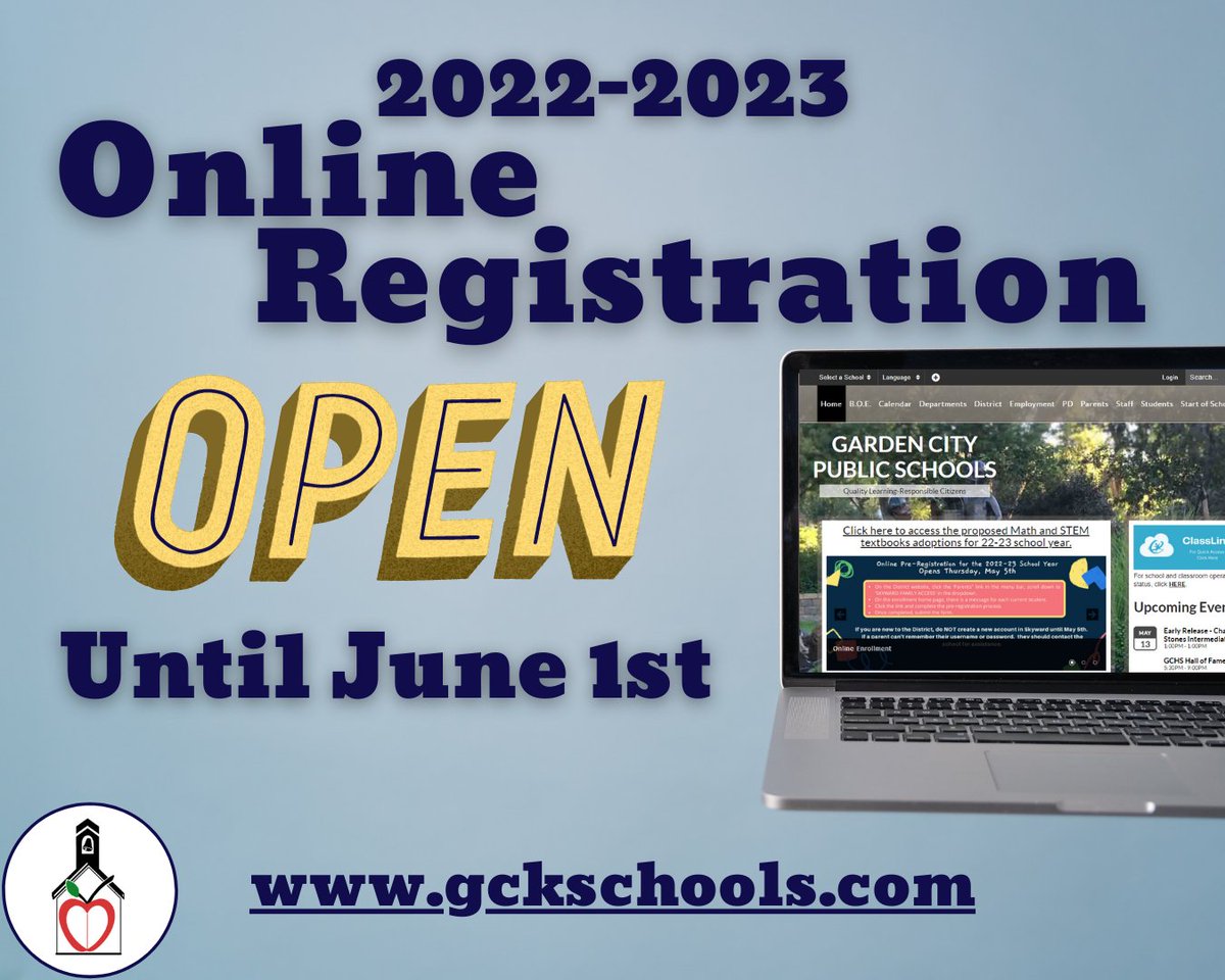 USD457's tweet photo. Online registration is now open for the 2022-2023 school year. All new and returning students are required to complete the registration process by June 1. Access our registration links here: https://t.co/2cejpcyCjH. https://t.co/NyJYLFWDhY