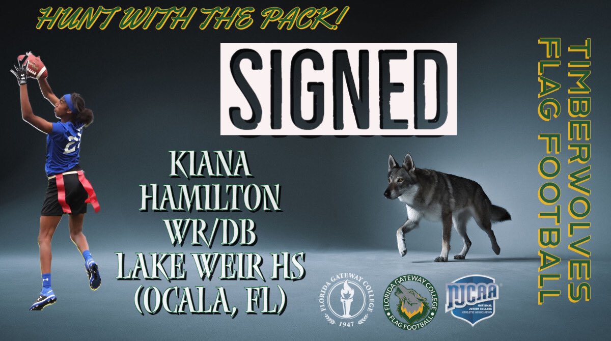 FGC_FlagFB's tweet photo. Welcome to the Pack Kiana! Kiana is a playmaking WR/DB from Lake Weir HS in Ocala, FL. and we cannot wait to see her in Green and Gold! 352➡️386 #PackHunters https://t.co/AJY6VRddPp
