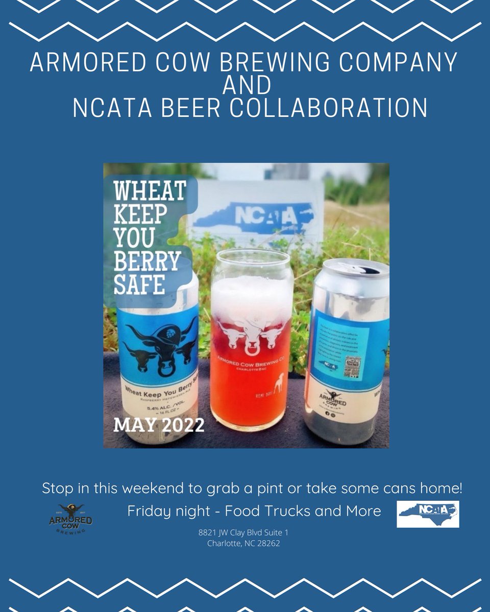 Don’t forget to check out Armored Cow Brewing Company and their NCATA collaboration beer while you’re here this weekend!!
#D3MAATA #MAATA2022