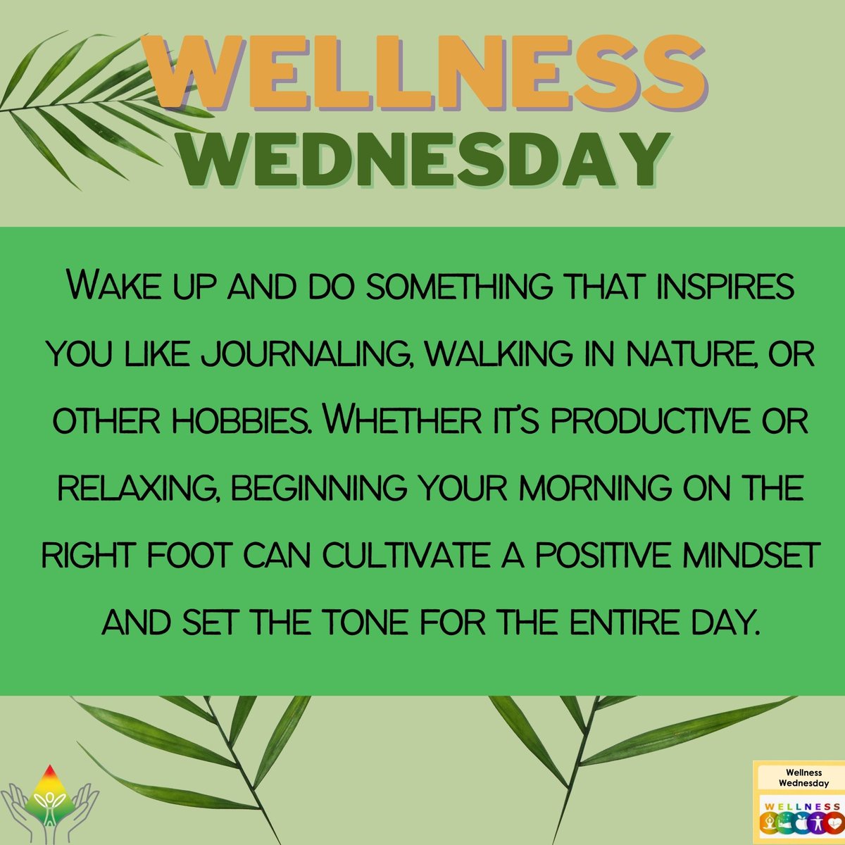 PbisRp's tweet photo. Happy Wellness Wednesday!
Wake up and do something that inspires u like journaling, walking in nature, or other hobbies. Whether it’s productive or relaxing, beginning your morning on the right foot can cultivate a positive mindset and set the tone for the entire day.
@SHHSLausd https://t.co/SZUg2H2Ciy