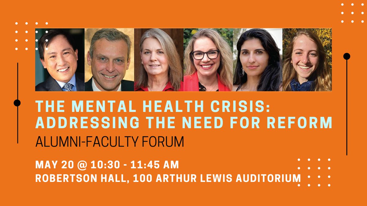 Princeton Alumni (@princetonalumni) on Twitter photo #PrincetonAlumni Larry Arata ’82, Jennifer Larkey Balink ’87, <a href="/OonaHanson/">Oona Miller Hanson, MA, MA</a> ’97, <a href="/neha_uberoi/">Neha Uberoi Khangoora, LMSW</a> ’12 and Carinthia Bank ’17 will join #PrincetonU’s Calvin Chin to discuss the need for reform in addressing #MentalHealth.
🔗 bit.ly/3FFKoLD #PrincetonAlumni Larry Arata ’82, Jennifer Larkey Balink ’87, <a href="/OonaHanson/">Oona Miller Hanson, MA, MA</a> ’97, <a href="/neha_uberoi/">Neha Uberoi Khangoora, LMSW</a> ’12 and Carinthia Bank ’17 will join #PrincetonU’s Calvin Chin to discuss the need for reform in addressing #MentalHealth.
🔗 bit.ly/3FFKoLD