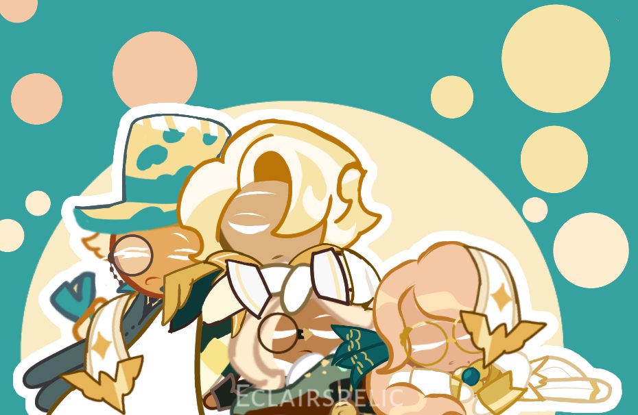 I don't know what to caption this, but them🥰

#ClottedCreamCookie #roguefortcookie #earlgreycookie #eclaircookie #cookierunkingdom #cookierun #crk #crktwt