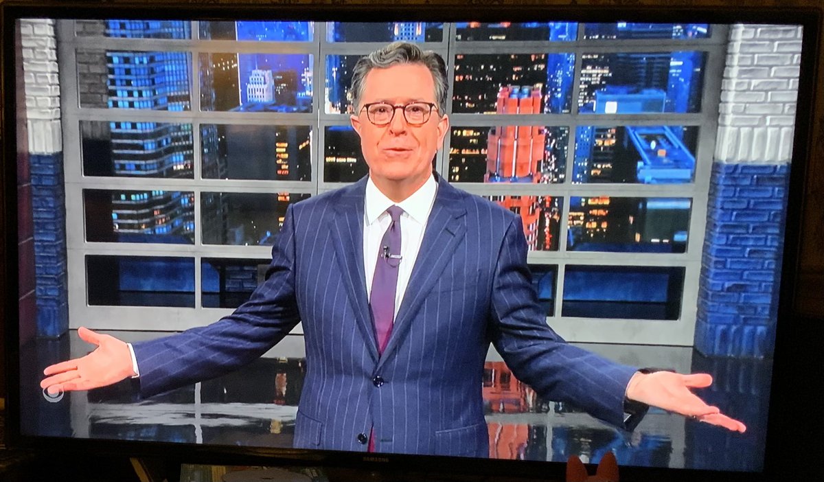 MMINTH's tweet photo. @StephenAtHome @colbertlateshow So a happy happy birthday!? Yes I save exciting screen shots while I watch you the next morning on Paramont++++ https://t.co/ajtpvc332y