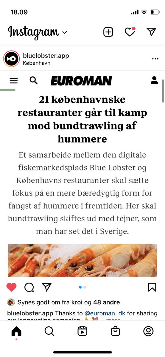 Thomas Kirk Sørensen, WWF Danmark (@kirksrensen) on Twitter photo Så relevant kampagne <a href="/BlueLobsterApp/">Blue Lobster</a> kører her. Der er uden skyggen af tvivl et marked for danske jomfruhummere 🦞 som ikke er fanget med bundtrawl. Lytter du <a href="/RasmusPrehn/">Rasmus Prehn</a>? #Havplan er så oplagt en mulighed for at lave zoner til tejnefiskeri. #dkpol #dkgreen Så relevant kampagne <a href="/BlueLobsterApp/">Blue Lobster</a> kører her. Der er uden skyggen af tvivl et marked for danske jomfruhummere 🦞 som ikke er fanget med bundtrawl. Lytter du <a href="/RasmusPrehn/">Rasmus Prehn</a>? #Havplan er så oplagt en mulighed for at lave zoner til tejnefiskeri. #dkpol #dkgreen