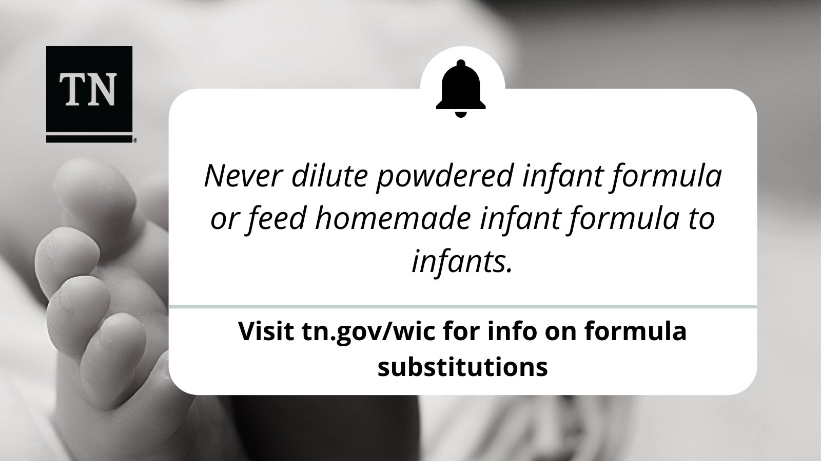 TN Dept. of Health on Twitter "In light of recent formula recalls