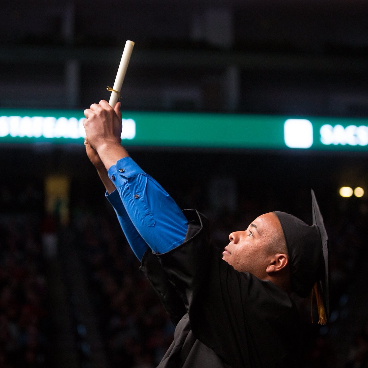 SacStateASI's tweet photo. BIG NEWS! Sacramento State's very own student run radio, @KSSUSPARKY, will be hosting the Grad Jam Pre-Show! This 1-hour show will occur before each commencement ceremony at the @Golden1Center. 

Congratulations to all the graduates! #StingersUp #IamASI https://t.co/sdZbgn5sB2