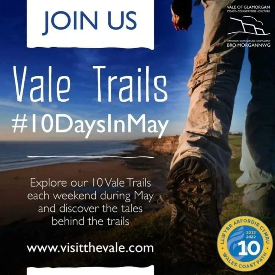 CTywydd's tweet photo. Last call for walk no5 tomorrow in @visitthevale #10daysinmay from Sully to Penarth along @WalesCoastPath with talks, surprises and great company. Only a few places left so go to @visitthevale and register ASAP! #amdroynyfro https://t.co/JwhZu0fTYb