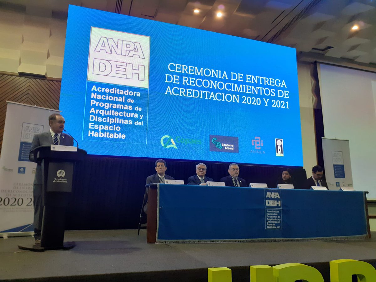 SomosCeneval's tweet photo. Felicitamos a la #ANPADEH por la Entrega de Reconocimientos de Acreditación 2020 y 2021. Celebramos el impulso a la diversidad de enfoques en la formación de profesionales de la arquitectura. https://t.co/uam7jEG6VQ