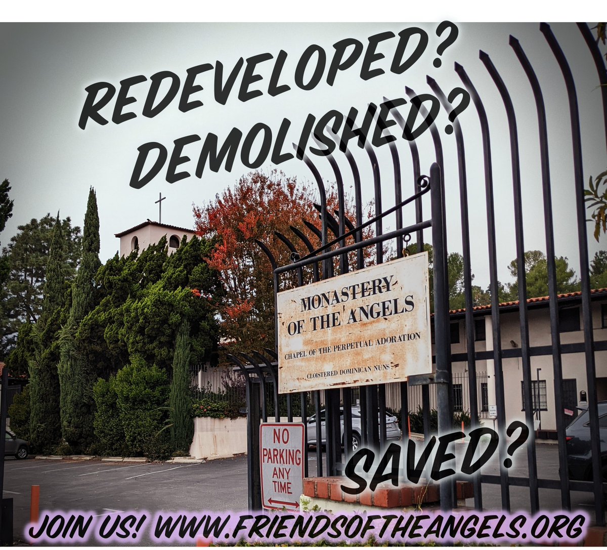 esotouric's tweet photo. What is happening with the Monastery of the Angels in Hollywood? The Dominicans won't say, but with only a few nuns left and rumors of redevelopment swirling, we've joined forces to save this sacred space. Are you a Friend of the Angels, too? https://t.co/tvoFbNwJds https://t.co/G9HkFg4xxg