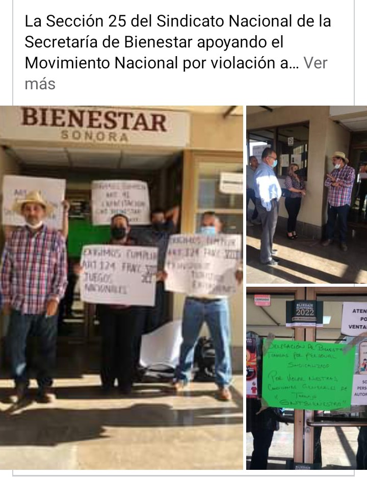 Solidaridad de @FEDESSP Sonora con protesta del Sindicato de Bienestar <a href="/agusaviles1/">Agustín Avilés</a> <a href="/marudavalos29/">Maru Dávalos</a> <a href="/UrquidezAlfonso/">Alfonso Urquidez</a> <a href="/palomitarelowde/">María</a> <a href="/mariogomezgg/">Mario  Gómez</a> <a href="/LicSandraLozan1/">Lic. Sandra Lozano</a> <a href="/CENBIENESTAR/">sntbienestar</a> <a href="/SnteNacional/">SNTE Nacional</a> <a href="/CsarSalazarLpe1/">César Salazar López</a> <a href="/ceballoscorral/">Javier Ceballos</a> <a href="/MarlaFedessp/">Marla Garibay</a> <a href="/FuerzaSindicalT/">FSTFB</a> <a href="/LicSandraLozan1/">Lic. Sandra Lozano</a>