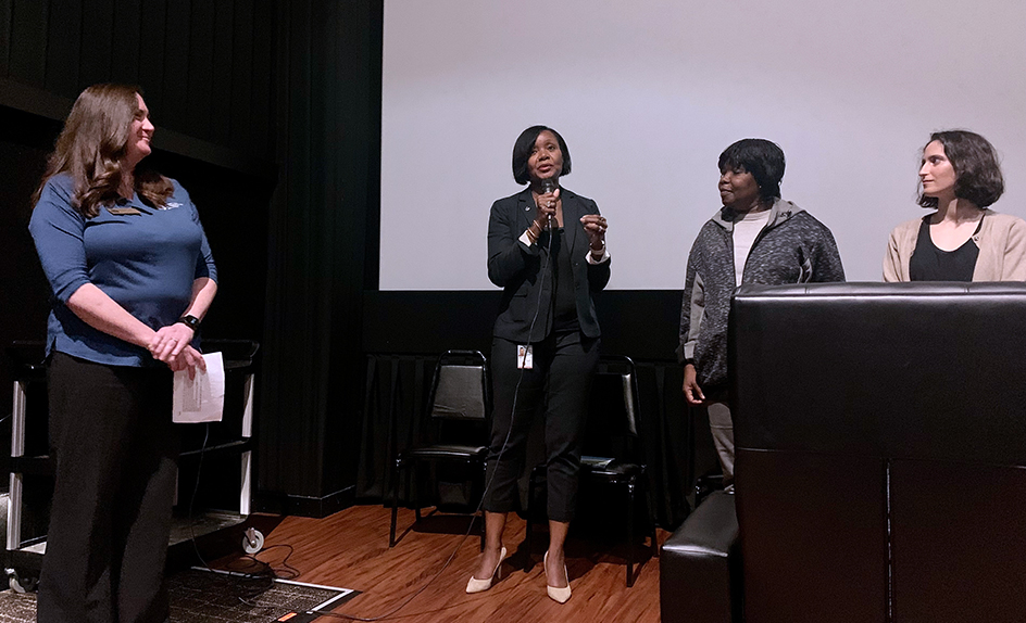 Yesterday’s public film screening of Delmarva and the Ground for Change featured Q&amp;A panel with <a href="/NRCS_DE/">NRCS-Delaware</a> State Conservationist, <a href="/USDAClimateHubs/">USDA Climate Hubs</a> filmmaker and <a href="/DelStateUniv/">Delaware State University</a>  horticulture specialist. Additional screenings planned. Visit go.usa.gov/xu6m7 for more.