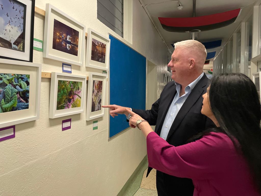 DeerparkCBS's tweet photo. Our TY photography expo opened by the Mayor of the County of Cork, Cllr Gillian Coughlan,with guests Cllr. Sean Martin, Michael Delargey &amp; @mickfinn01.Organised by former @astiunion President Ms. Piggott- showcases the #talents &amp; #creativity of our TY students #cork #photography https://t.co/VnYw8EFOYd