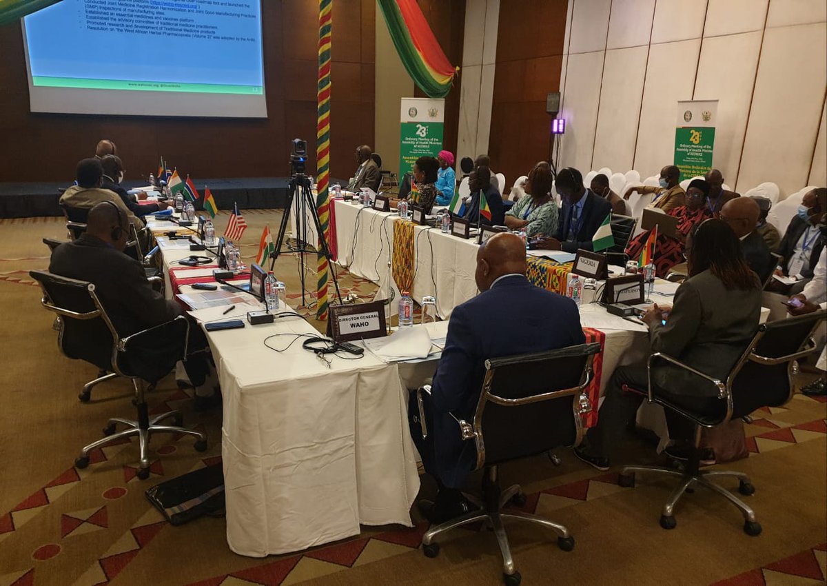 Ecowas_cdc's tweet image. The work at @ecowas_cedeao @OoasWaho AHM continues and @sokolo12  DG of @OoasWaho shared the WAHO Annual Report 2021 and the summary review of 4 years of management.

@gouvbenin @mohgovgh @Gouvci @MohGambia @mohgovgh @anss_guinee @MSP_Niger @Fmohnigeria @santegouv_sn @MSPS_Togo