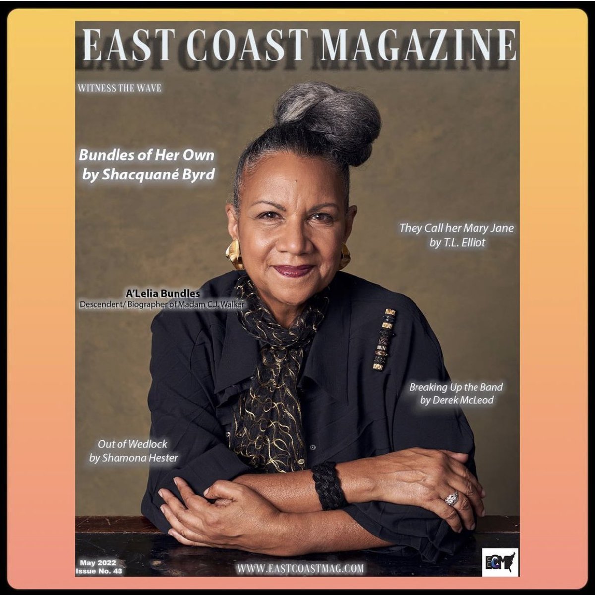 MagazineEast's tweet photo. We had the pleasure to have the Descendant of Madam C. J. Walker featured in our May 2022 Issue.  

She has Bundles of legacy that she perseveres. As well as her extensive career in journalism!She is one of the shoulders  we stand on in the media industry.
https://t.co/QYJPvNmW49 https://t.co/pQQrklDSCK
