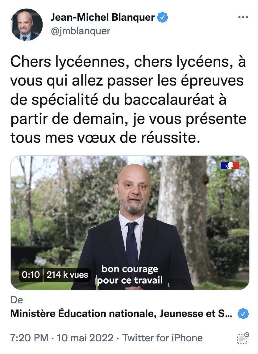 Alors il faut accorder chères à lycéennes en genre, comme vous l'avez fait en nombre ... C'est là que l'on voit la difficulté pour <a href="/jmblanquer/">Jean-Michel Blanquer</a> d'écrire de manière totalement inclusive, sans faire des fautes... Heureusement qu'il quitte l'éducation nationale