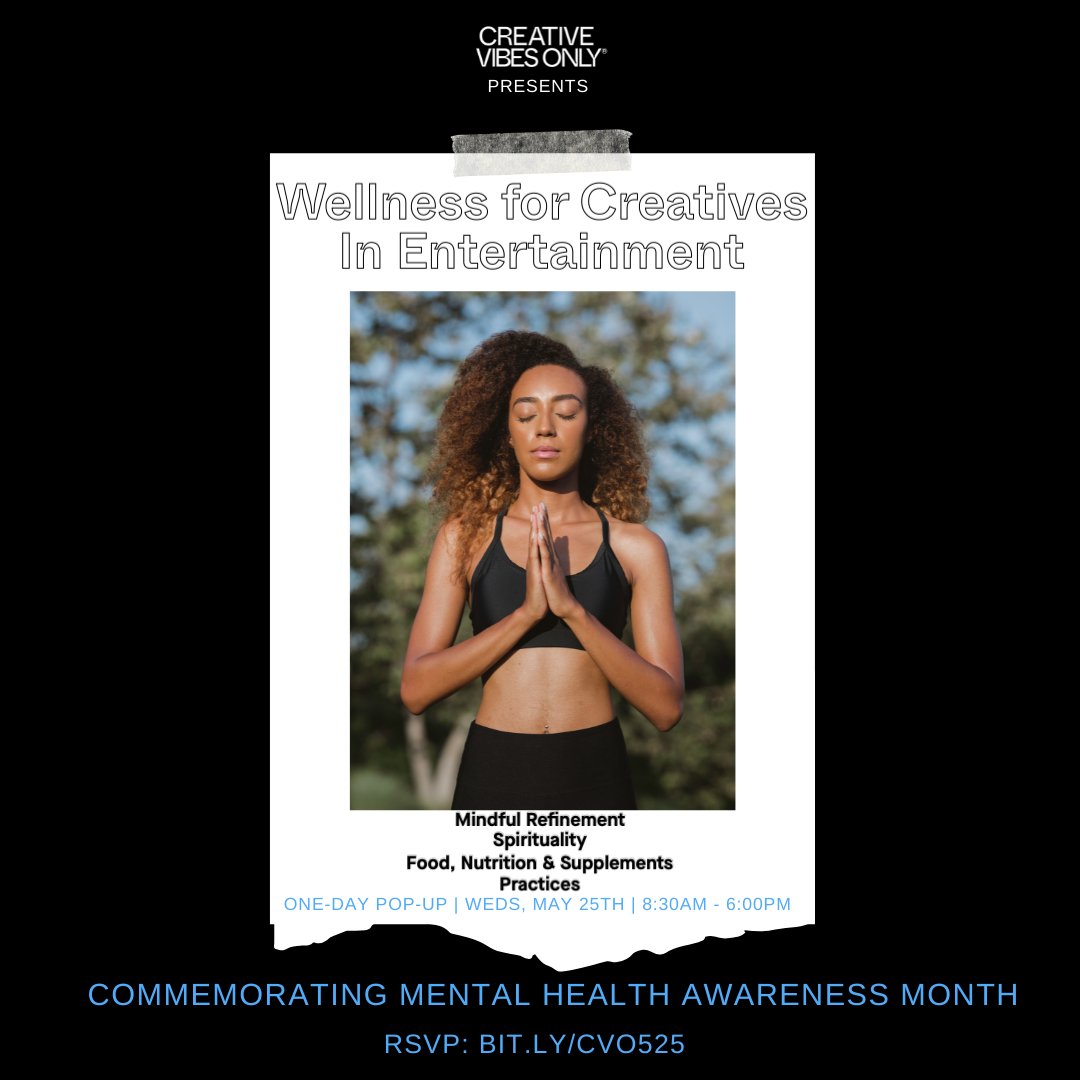 CreativeVibesO's tweet photo. [5/25 INVITE] Wellness for Creatives in Entertainment in LA! - https://t.co/Jff1op7NNH https://t.co/8gvGnt9Jx0