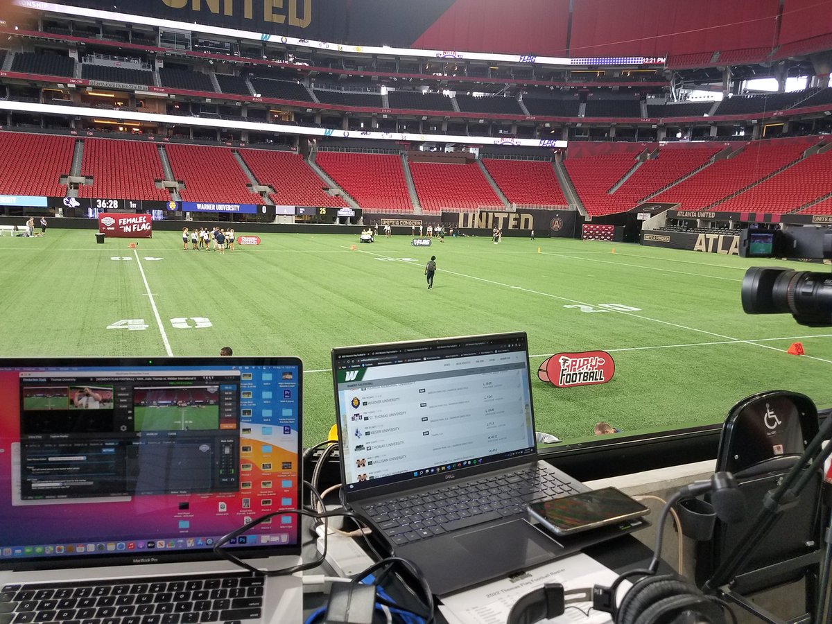 apontello44's tweet photo. Our view of calling an NAIA Flag Football National Semifinal game https://t.co/DZUNaKOVZB