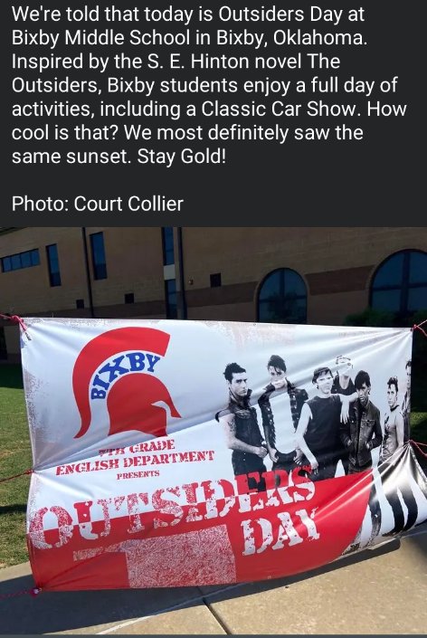 PonyMCurtis's tweet photo. Cred: The Outsiders House FB https://t.co/xRMQ75uBiq
