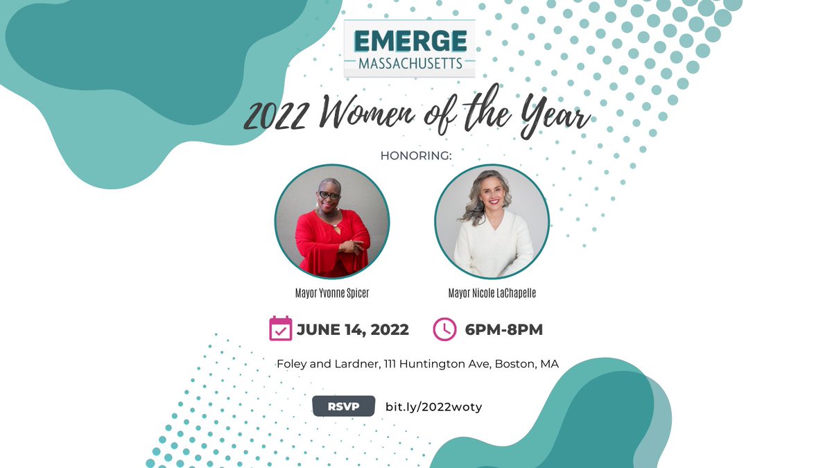 EmergeMass's tweet photo. (1/2) In 2012 we held its first Women of the Year event, celebrating the inspiring work of leaders in the Commonwealth. Over the past decade, #EmergeMA honored 26 women working across all levels of government to strengthen #MApoli. https://t.co/05n1jYPF2d
