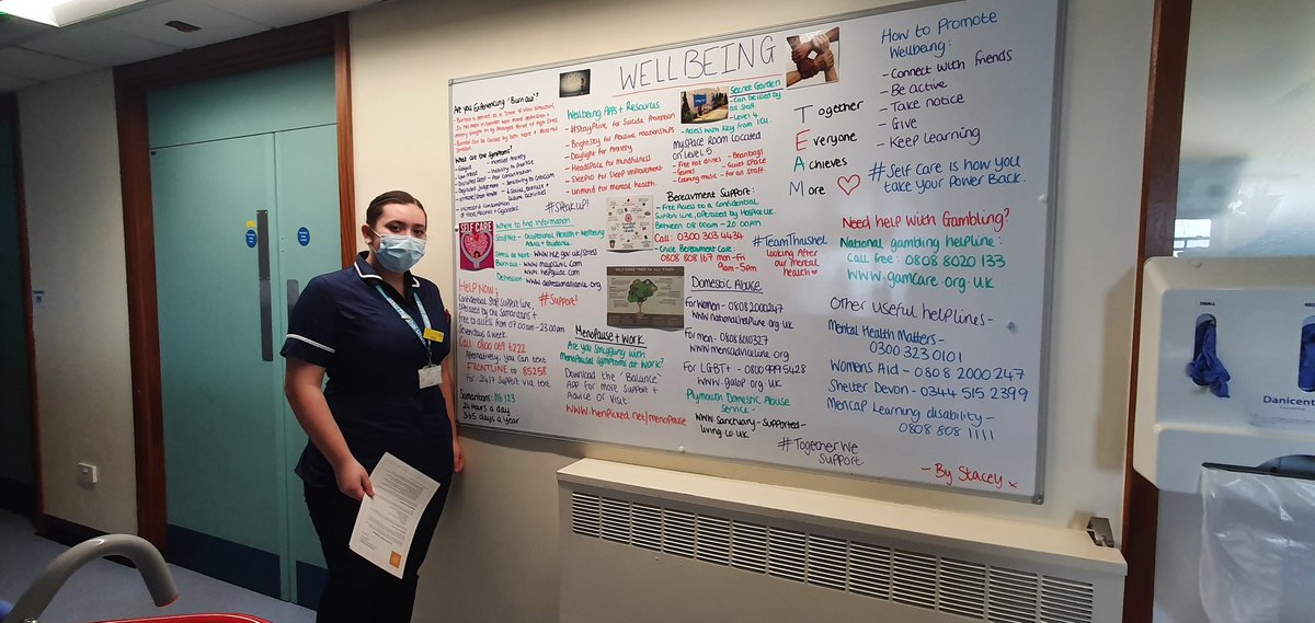 This week's focus board is all about staff wellbeing on MAU Thrushel. @Acute_Medicine <a href="/DerrifordNurses/">UHP Nursing 💙</a> #teamthrushel #selfcare
#speakup