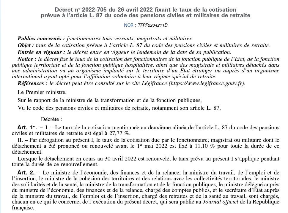 fnormant's tweet photo. 1/2 ‼️Augmentation de 150% de la cotisation retraite des personnels titulaires détachés dans les établissements 🇫🇷 partenaires de l'#AEFE ‼️Nous dénonçons avec force le décret 2022-705 pris en catimini par le @gouvernementFR pourtant censé expédier les affaires courantes. 👎🤬 https://t.co/yT9RXQWLgn