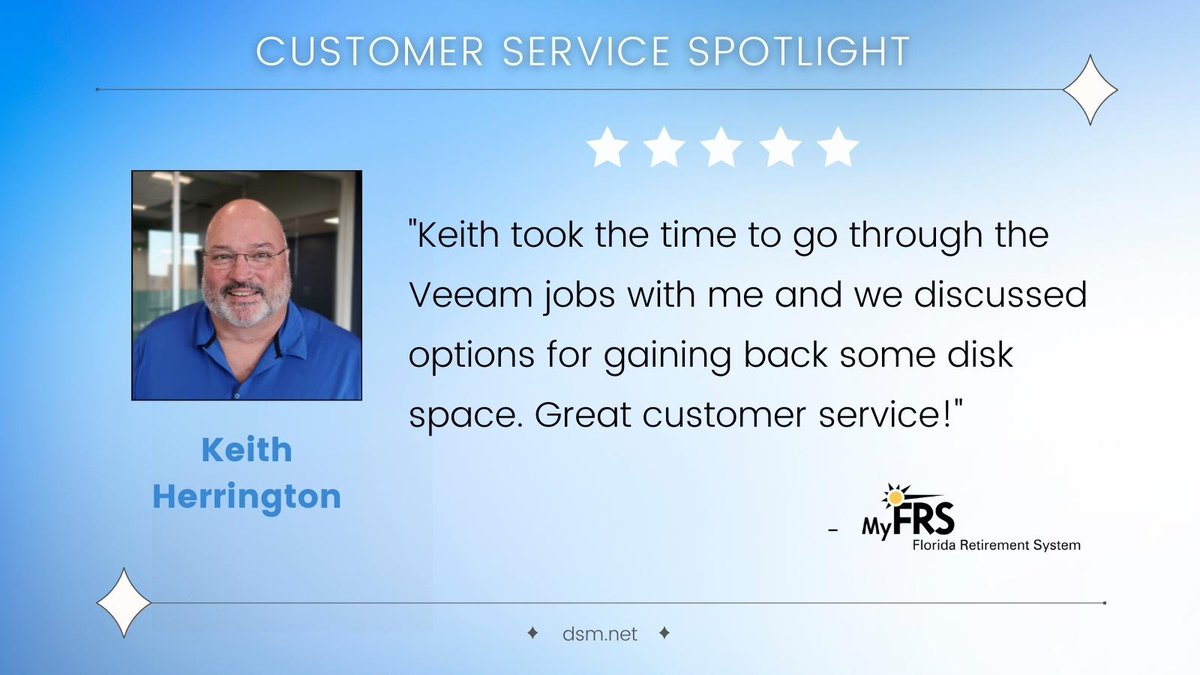 🌟Spotlight🌟

Thank you Keith Herrington for your continued hard work for our customers!

#customerservice #helpdesk #review #employeeshoutout #cybersecurity