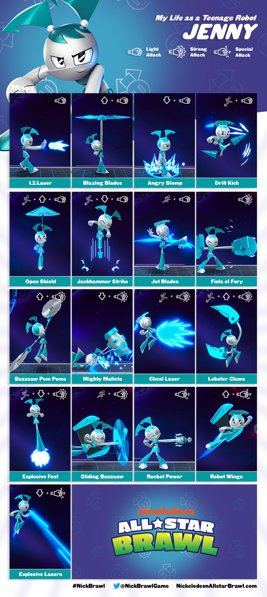 Nickelodeon All-Star Brawl on Twitter: "Check out Jenny's Move list