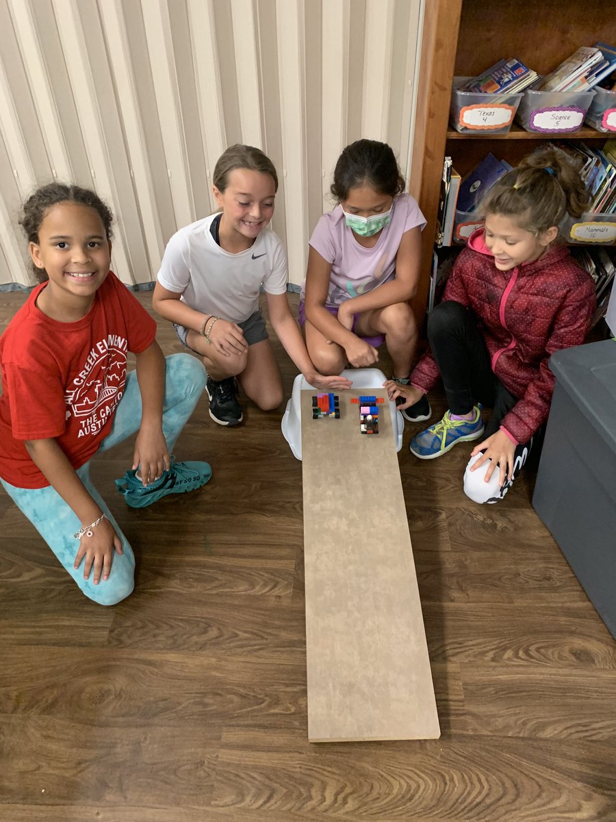 After building Lego cars with wheels and axles, we raced them down an incline plane to see which was the fastest &amp; which could go the farthest <a href="/HumbleISD_FCE/">Fall Creek Elem</a> #FCExcellence #CardinalPride