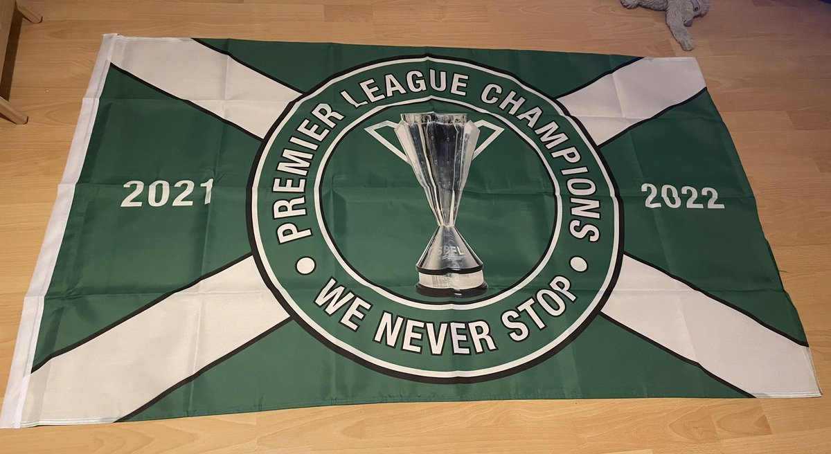💚🤩 TITLE PARTY TOMORROW 

10 titles in 11 years 

WE NEVER STOP 

Flag £11

hailhail-souvenirs.co.uk/product/celtic…