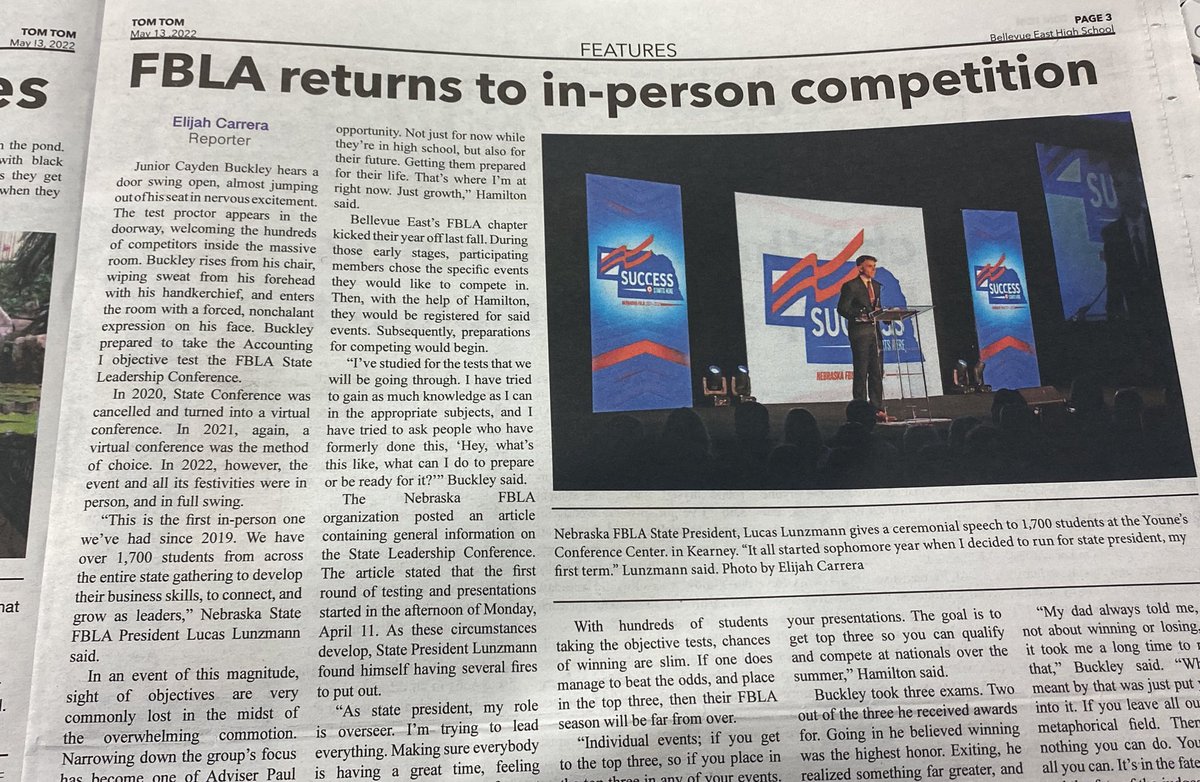 Nice article about the State Leadership Conference in the Tom Tom this week! <a href="/ChieftainSpear/">Chieftain Spear</a>