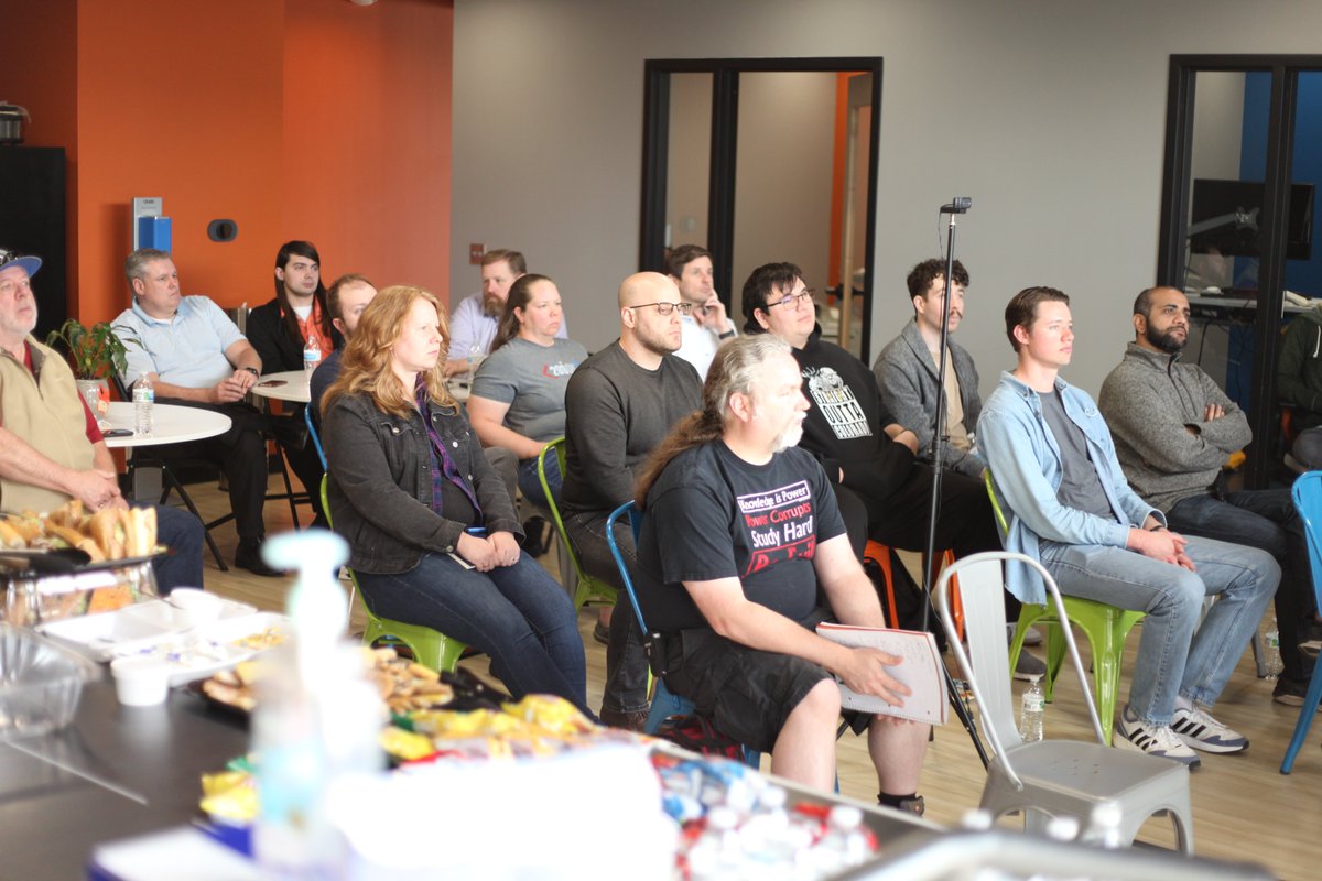 OKCWebdevs's tweet image. Missed our April meetup at Clevyr? No worries - we have plenty more planned for the coming months (including one next Tuesday!) In the meantime, check out some of these dope shots captured by Clevyr's SecOps Engineer, Bryan Brinkman 📸