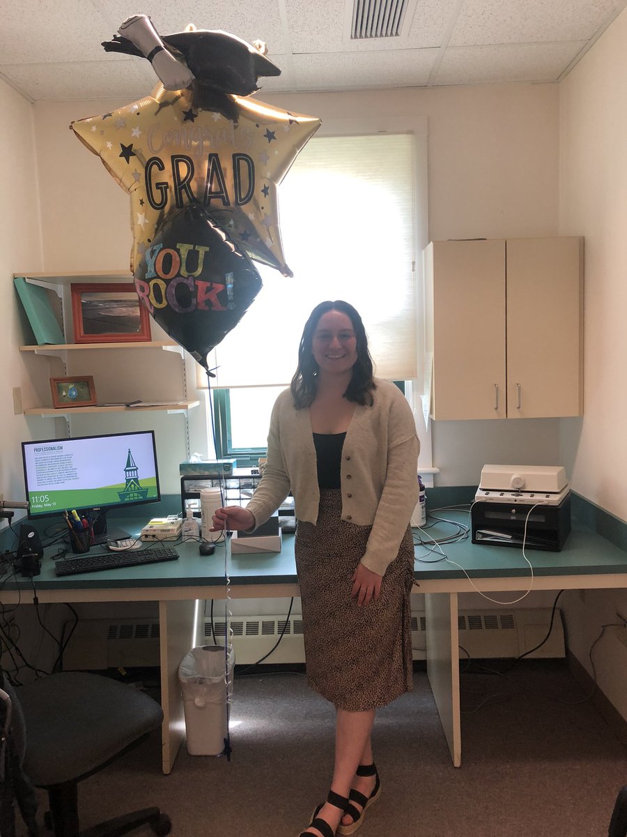 Congrats to our #audiology assistant, Maggie Ziko, senior graduating #csd student. She’s been an important member of our clinical team for the last year and she’s off to an audiology doctoral program at Purdue. We are so proud of her and she will be missed! <a href="/uvmvermont/">University of Vermont</a> <a href="/uvmcnhs/">UVM Nursing & Health Sciences</a>