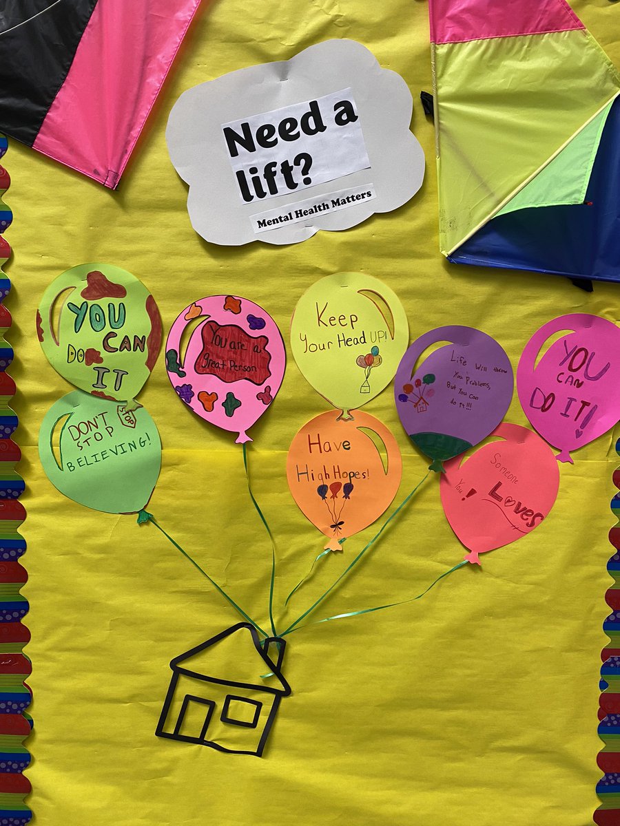 PPMS_media's tweet photo. Celebrating Mental Health Awareness Month with an uplifting display! https://t.co/eTZX6bSxfO