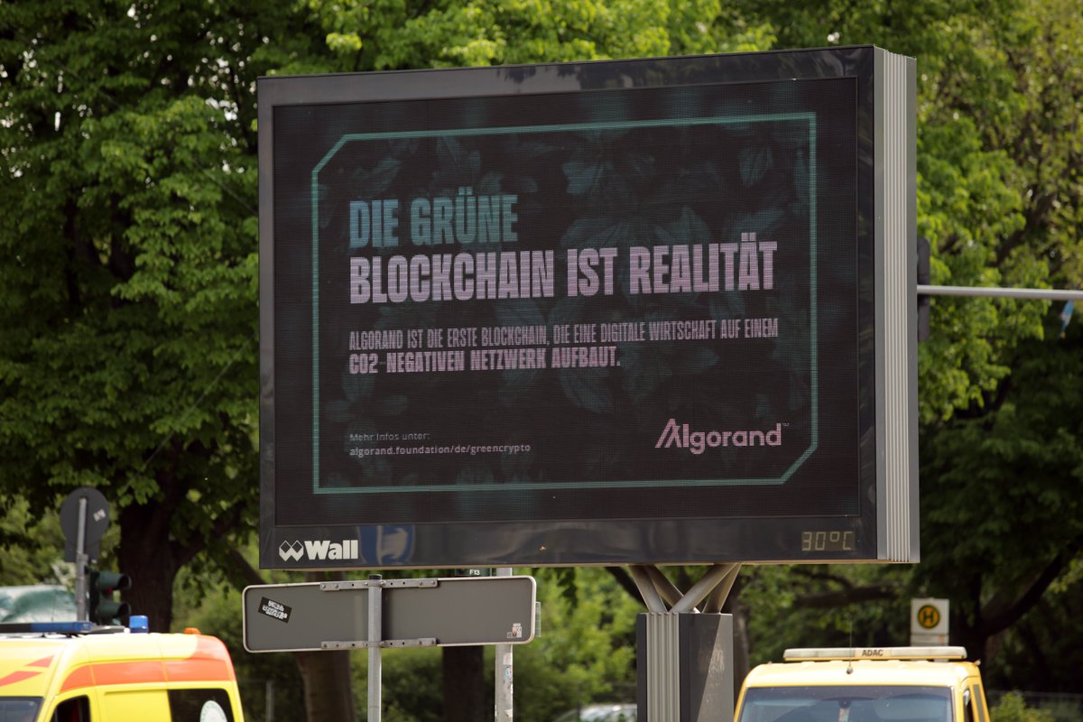 fundayagency's tweet photo. Awesome to see our campaign hit market! Blockchains can be green. @Algorand  is a carbon-negative blockchain shaping a greener future. #clientwork #Algofam https://t.co/GGPjBR9rbf