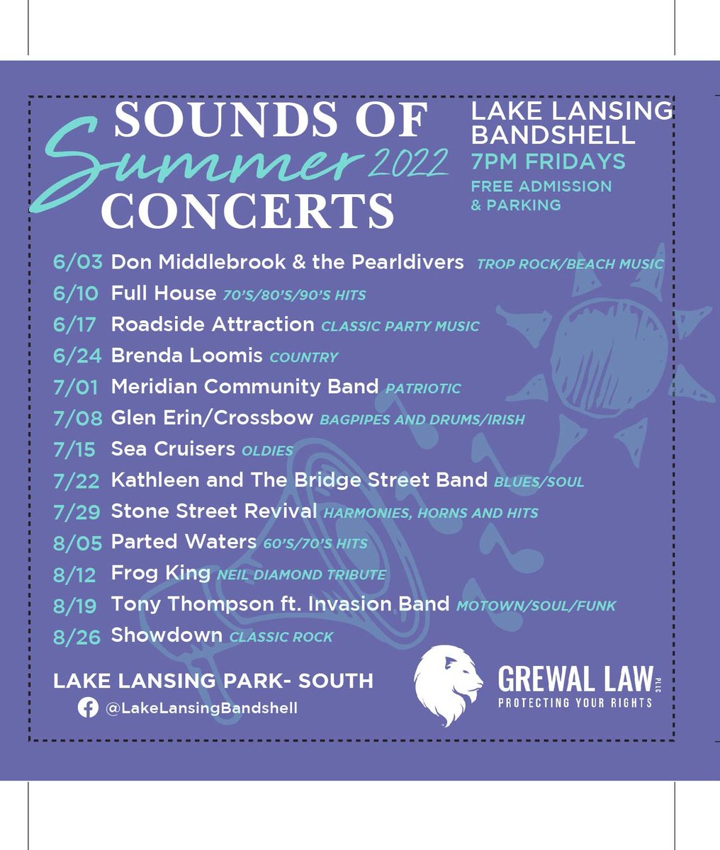 InghamParks's tweet photo. 2022 Sounds of Summer Bandshell Magnets are here!! Pick yours up at the Lake Lansing parks gatehouses (both North and South Park) or at the Ingham county parks office in Mason. https://t.co/MyK0snL1AJ