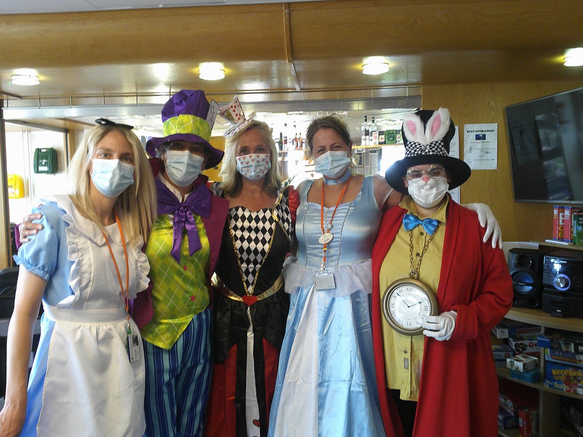 ChaseleyTrust's tweet photo. We have had a maleficent day, where the Well-Being team took us down a rabbit hole for a fun-filled, #Disney spectacular. Amy drew characters, Julie sung our favourite songs &amp; we were all whisked away to wonderland on our magic carpet!
#TeamChaseley #CelebratingSocialCare https://t.co/RXfPQydPAz