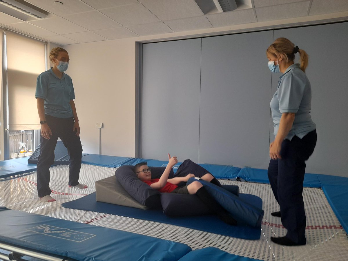VPSCarluke's tweet photo. Excited to be able to start on our journey, through PEF spend on a fantastic new trampoline for better supporting our pupils wellbeing though Rebound Therapy. Part of our HWB curriculum. Thank you to our Physios for helping us get started. Big thumbs up from pupils 👍#Equity https://t.co/66VJJGHT33