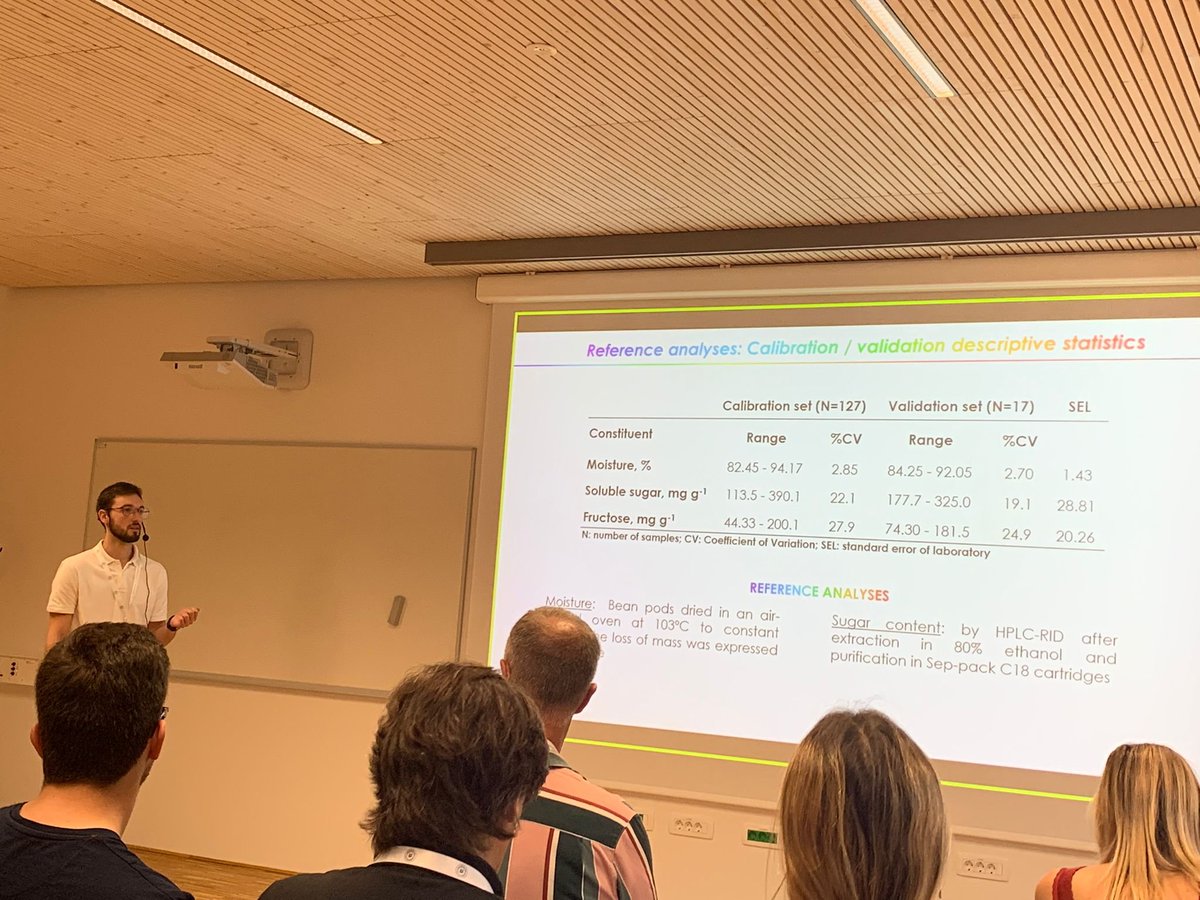 NySA_SERIDA's tweet photo. Sergio Forcada (@bioeclectic), predoc at #NySA_SERIDA, presenting today his work at The 1st @sensorFINT International Conference -“Non-Destructive Spectral Sensors #NDSS advances and future trends”- @InnoRenewCoE  @si_up @SeridaAst @uniovi_info @INIA_es https://t.co/AivO8mpvE2