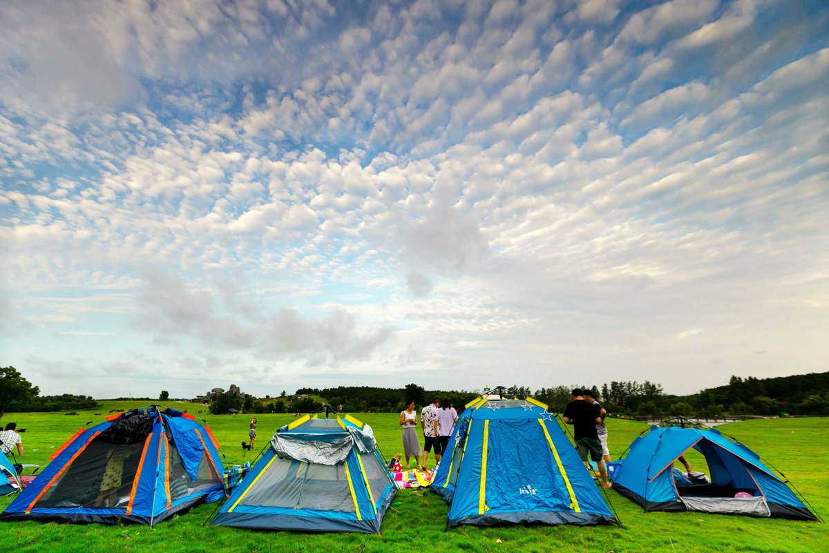 Time for barbecue and camping outside