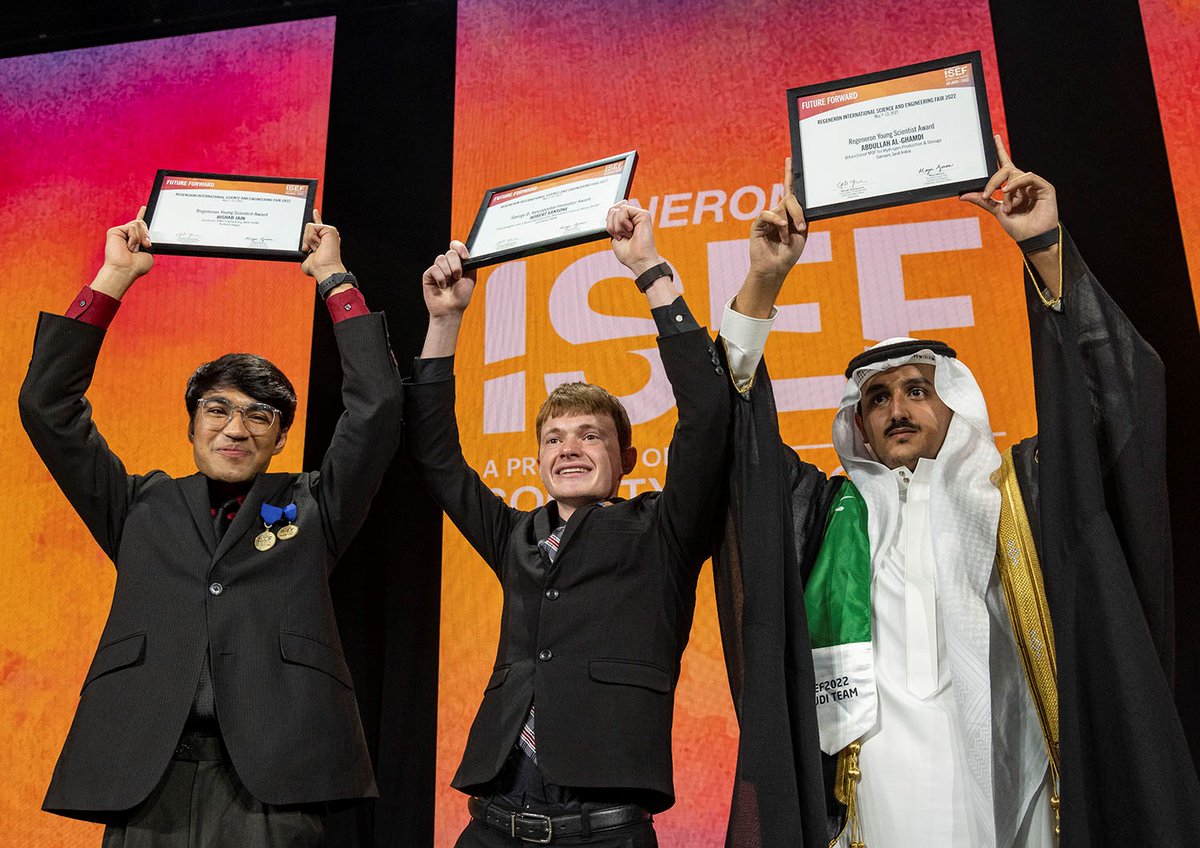 Society4Science's tweet photo. Congratulations to the winners of the 2022 #RegeneronISEF! https://t.co/7A5EVWxSHb https://t.co/6Za7aUg6PZ