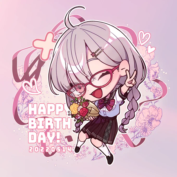 🎉ℍ𝕒𝕡𝕡𝕪 𝔹𝕚𝕣𝕥𝕙𝕕𝕒𝕪💉💘
#健屋花那誕生祭2022 
#いらすこや 
