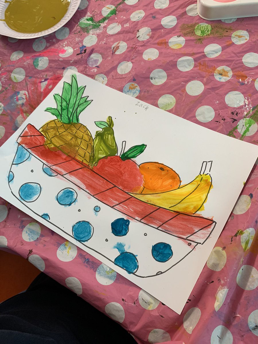 We painted some yummy looking fruit bowls today! Great job everyone! 🧑‍🎨 🎨 <a href="/followstannes/">St. Anne's Mixed N.S.</a>
