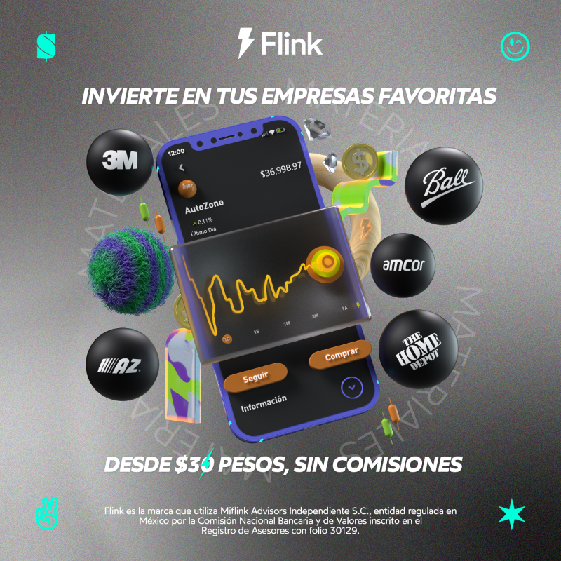 webull_mexico's tweet photo. Visualiza el futuro de tu dinero e invierte a través de Flink! Invierte por primera vez desde $30 pesos, sin comisiones.