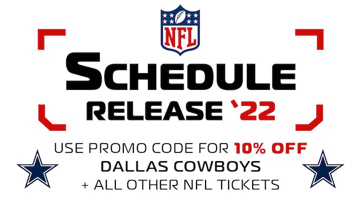 besttickets's tweet photo. NFL Schedule has been released and tickets are on sale now. We’re excited to be kicking off the season! Visit https://t.co/DoqnOnP4OL and use promo code NFL22 at checkout for the next 7 days! #BestTickets #NFLScheduleRelease https://t.co/ZEWLFAoYbo