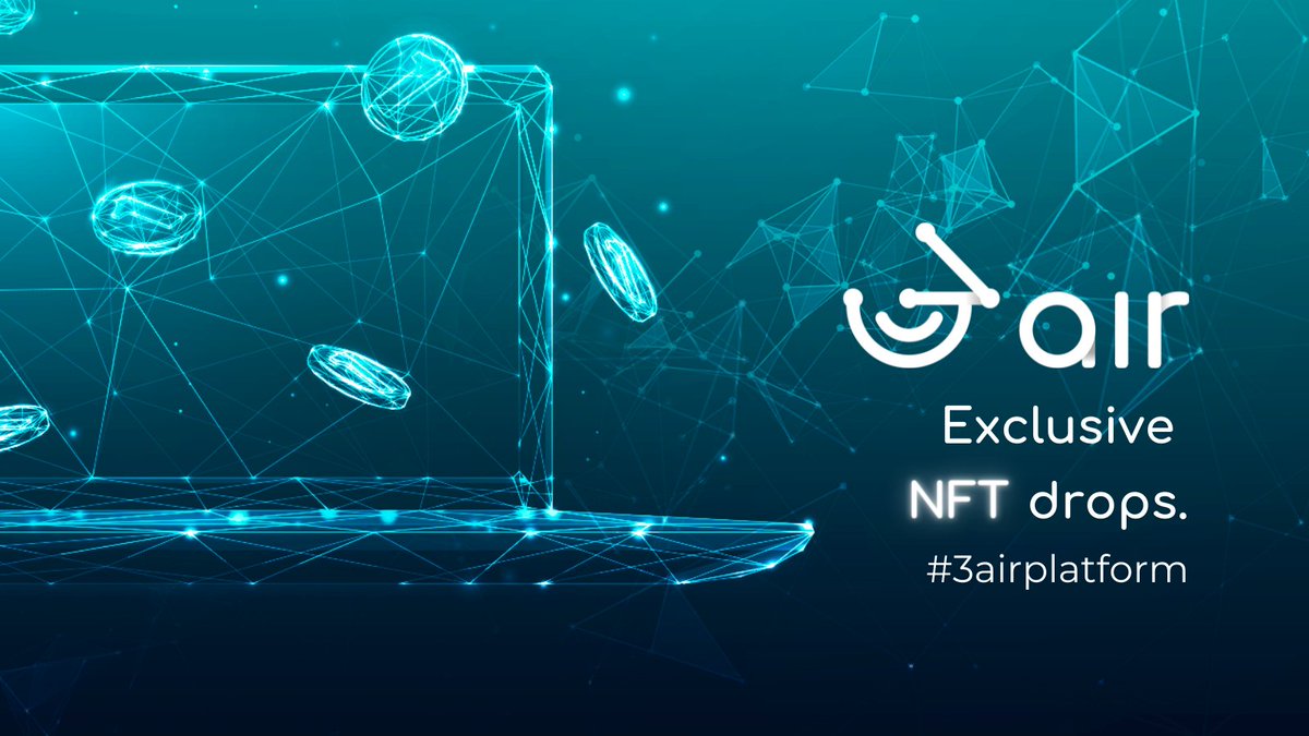 3aircrypto's tweet photo. Super exclusive 💎 NFT drops with real utility are coming to #3air 🚀 🔜

Who's excited to get whitelisted?

Don't forget to turn @3aircrypto notifications 🔔 on to stay in the loop! 

#NFTdrops #NFTCommunity https://t.co/Onnwwx63yp